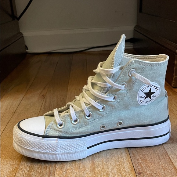 Converse Women's High-Top Platform Sneakers - Mint Green - Picture 1 of 5